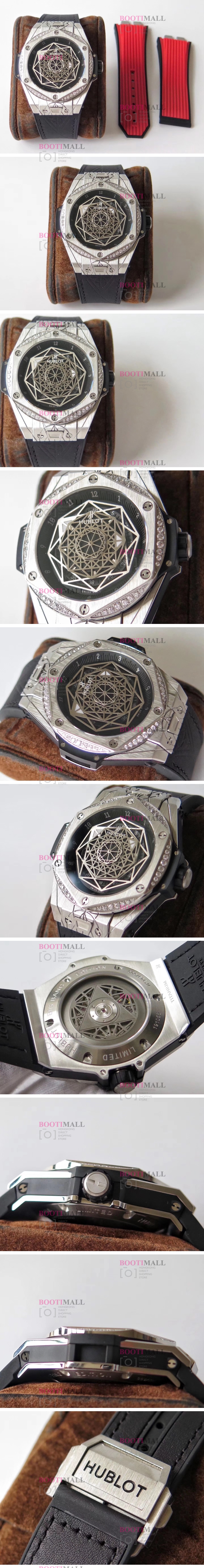 HUBLOT BIGBANG TOURBILLON WATCH SANG 위블로 빅뱅 투어빌론 다이아몬드 실버-블랙 1