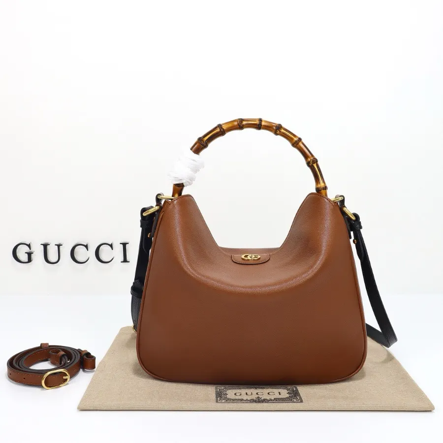 GUCCI 다이애나 미디엄 숄더 브라운 #746124.JPG