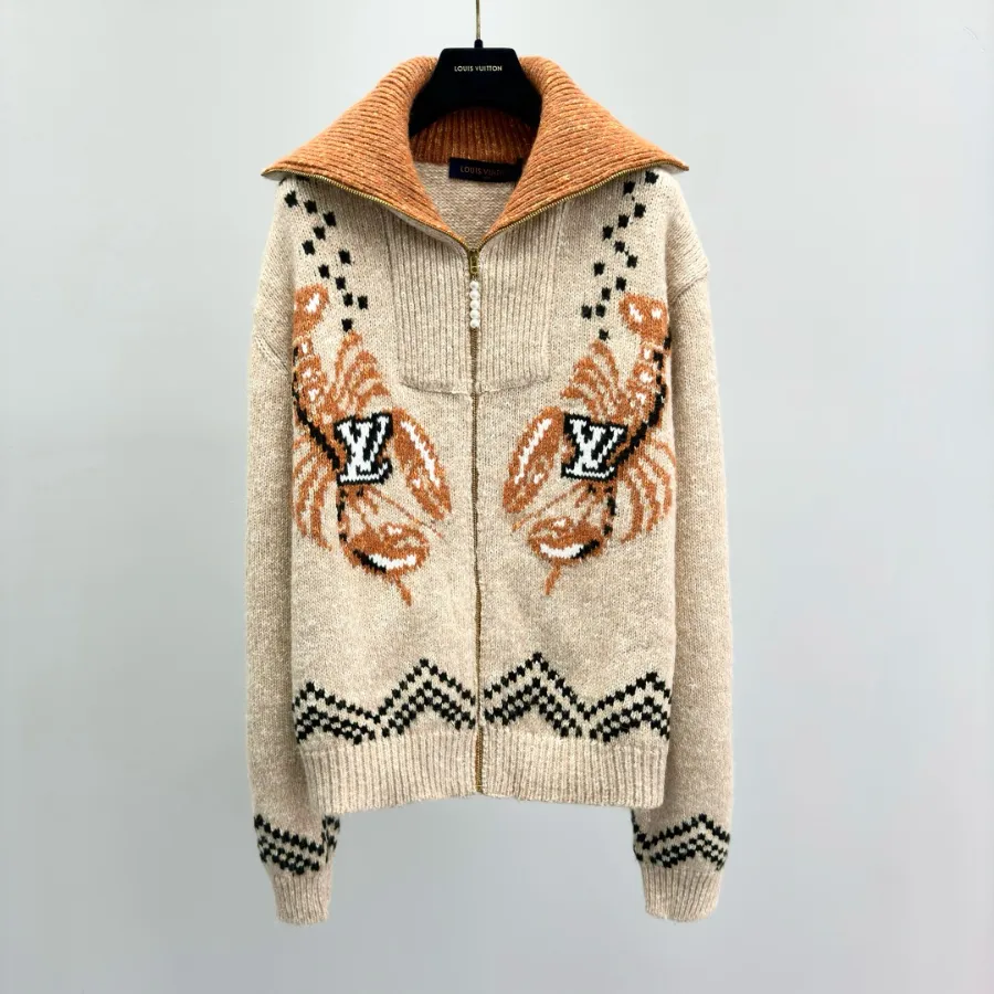 Louis Vuitton 루이비통 자수 니트 허리 집업 가디건 [가격문의상품입니다] 4