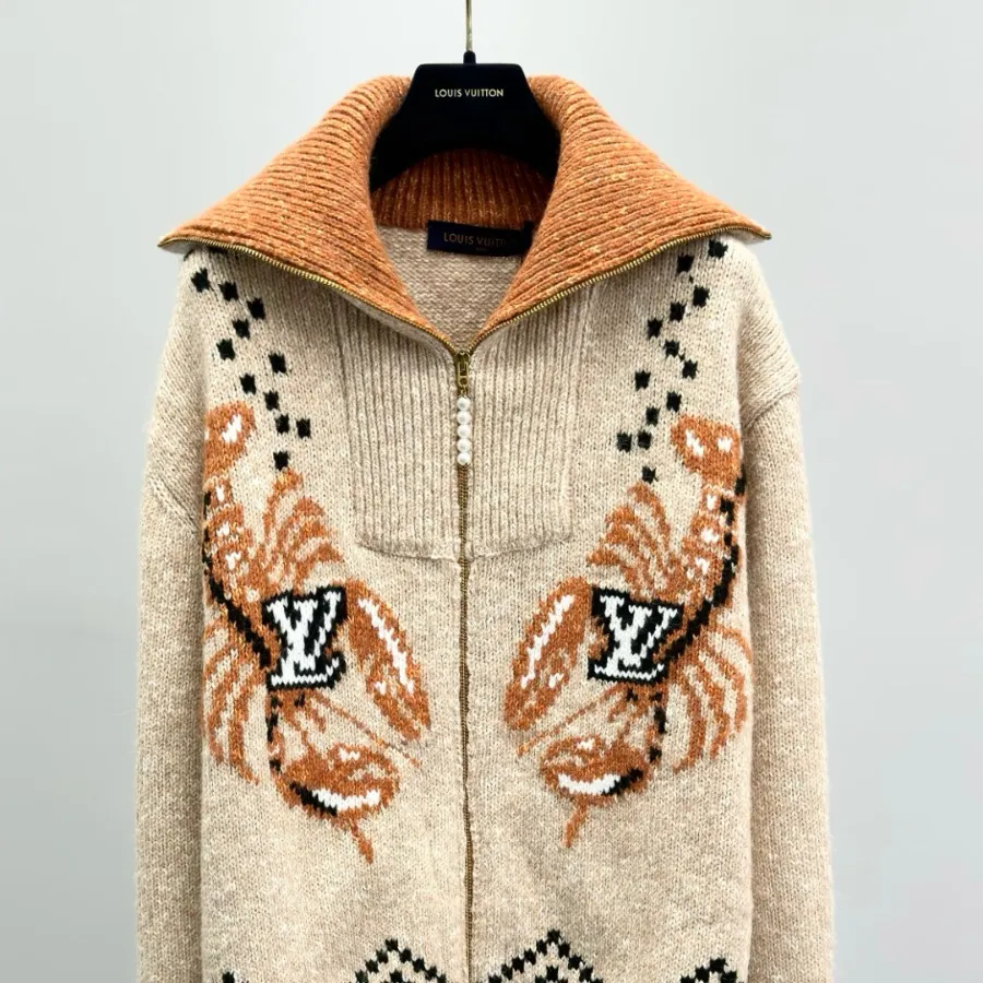 Louis Vuitton 루이비통 자수 니트 허리 집업 가디건 [가격문의상품입니다] 6