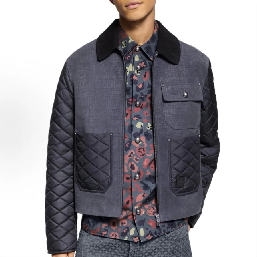 LV x Nigo FW25 콜라보 남성 퀼팅 포켓 집업 자켓 1