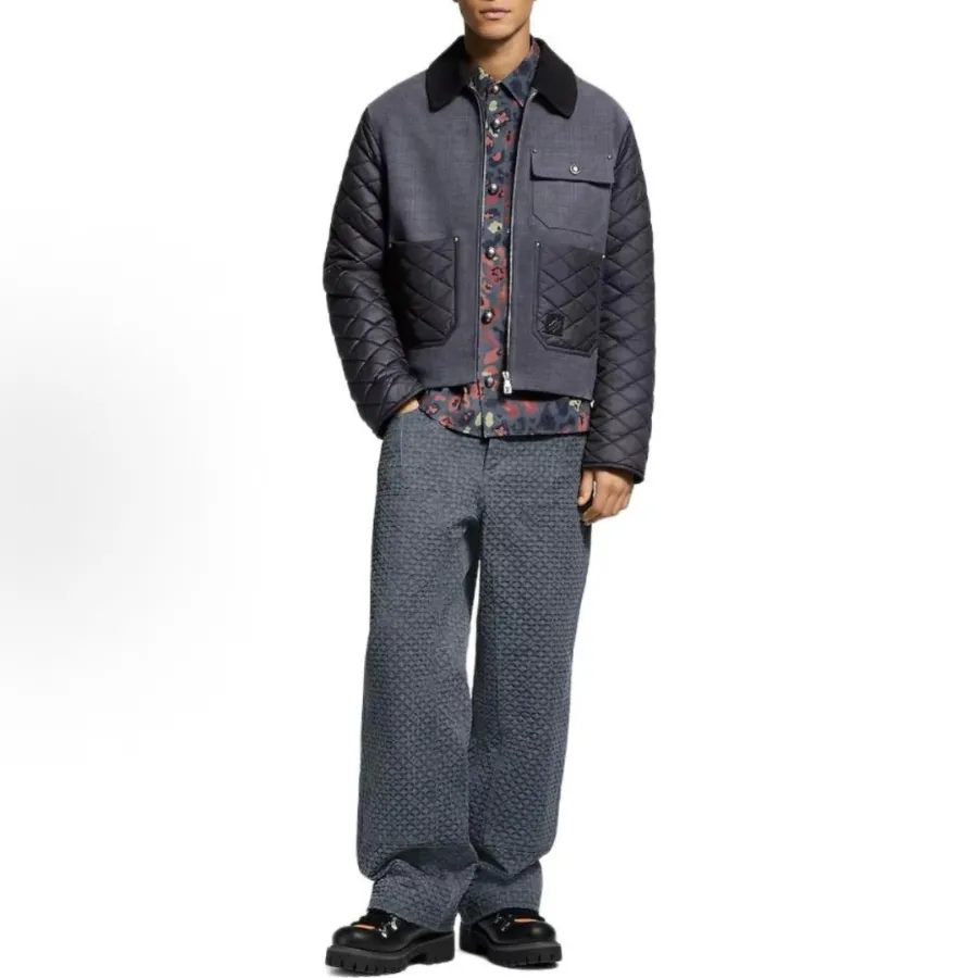 LV x Nigo FW25 콜라보 남성 퀼팅 포켓 집업 자켓 3