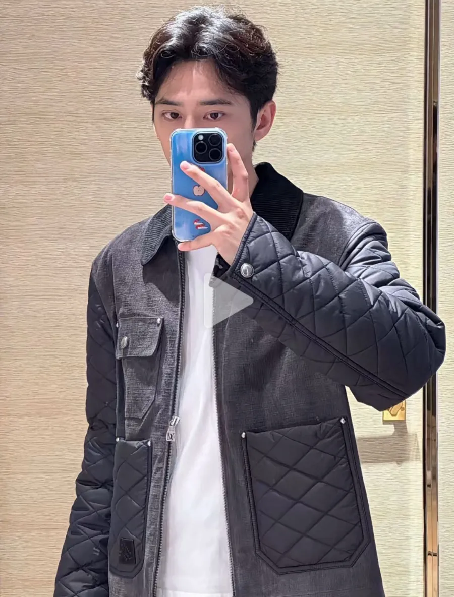 LV x Nigo FW25 콜라보 남성 퀼팅 포켓 집업 자켓 14