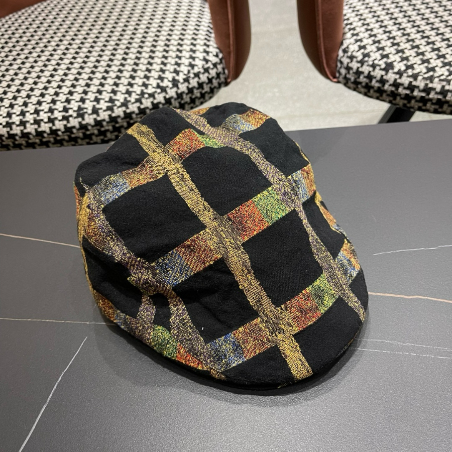 Unknown 알 수 봄 여름 남녀 공용 헌팅캡 복고풍 영국 격자 무늬 4