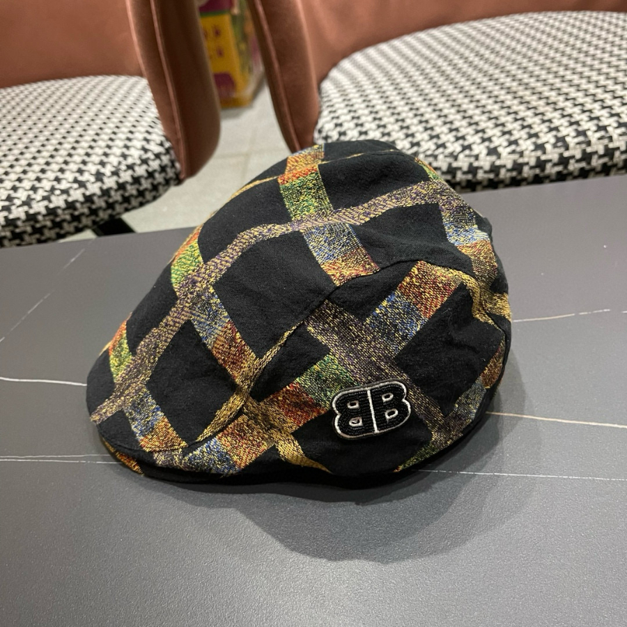 Unknown 알 수 봄 여름 남녀 공용 헌팅캡 복고풍 영국 격자 무늬 5