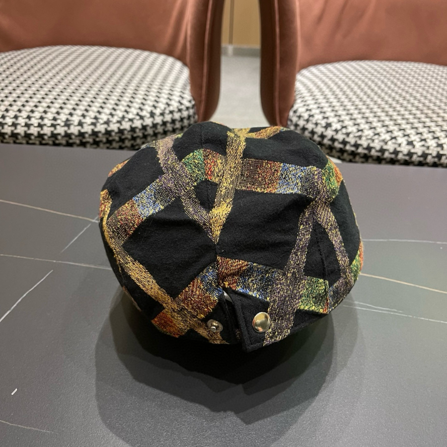 Unknown 알 수 봄 여름 남녀 공용 헌팅캡 복고풍 영국 격자 무늬 10