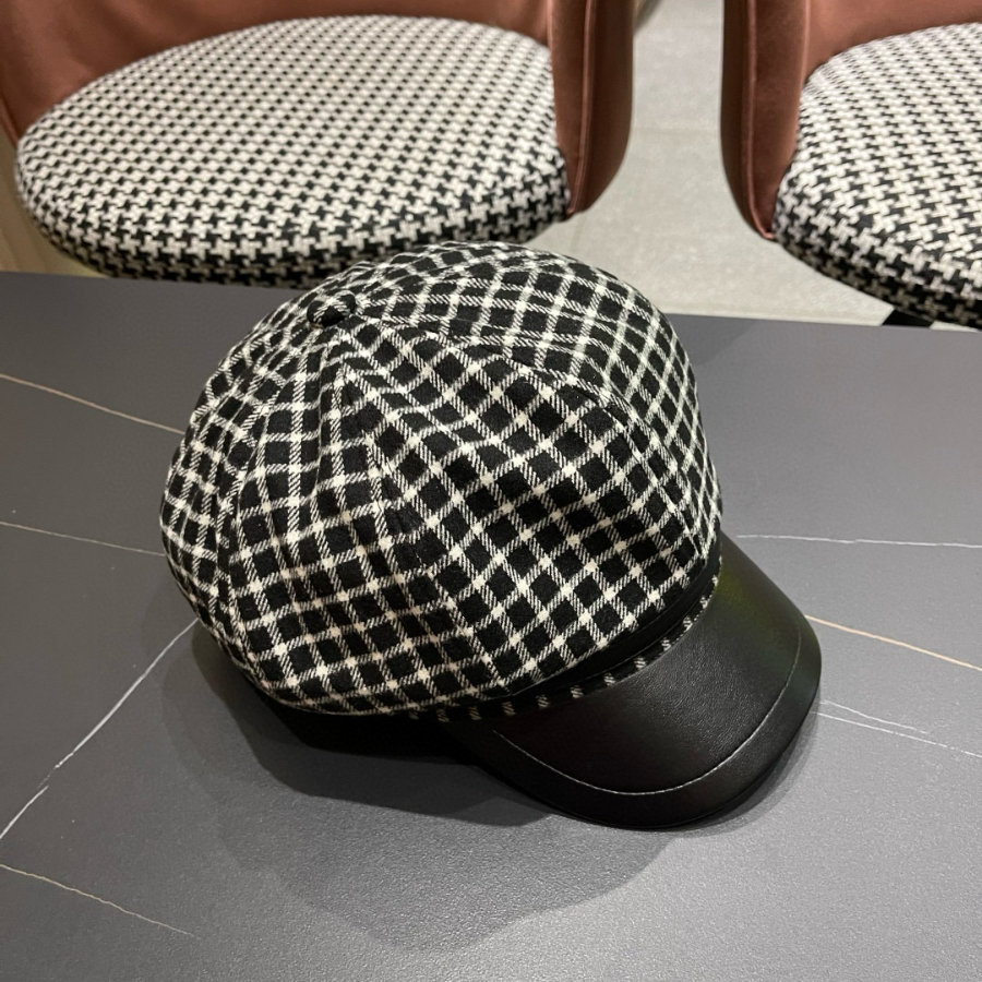 PRADA 프라다 2025 신형 격자무늬 봄 가을 베레모 3