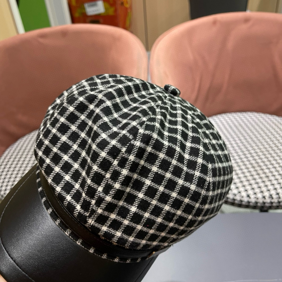 PRADA 프라다 2025 신형 격자무늬 봄 가을 베레모 8