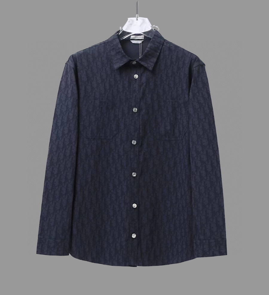 DIOR 로고 올오버 로고 자가드 셔츠 (Dior Oblique 패턴 시리즈) 2