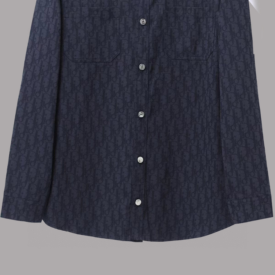 DIOR 로고 올오버 로고 자가드 셔츠 (Dior Oblique 패턴 시리즈) 4