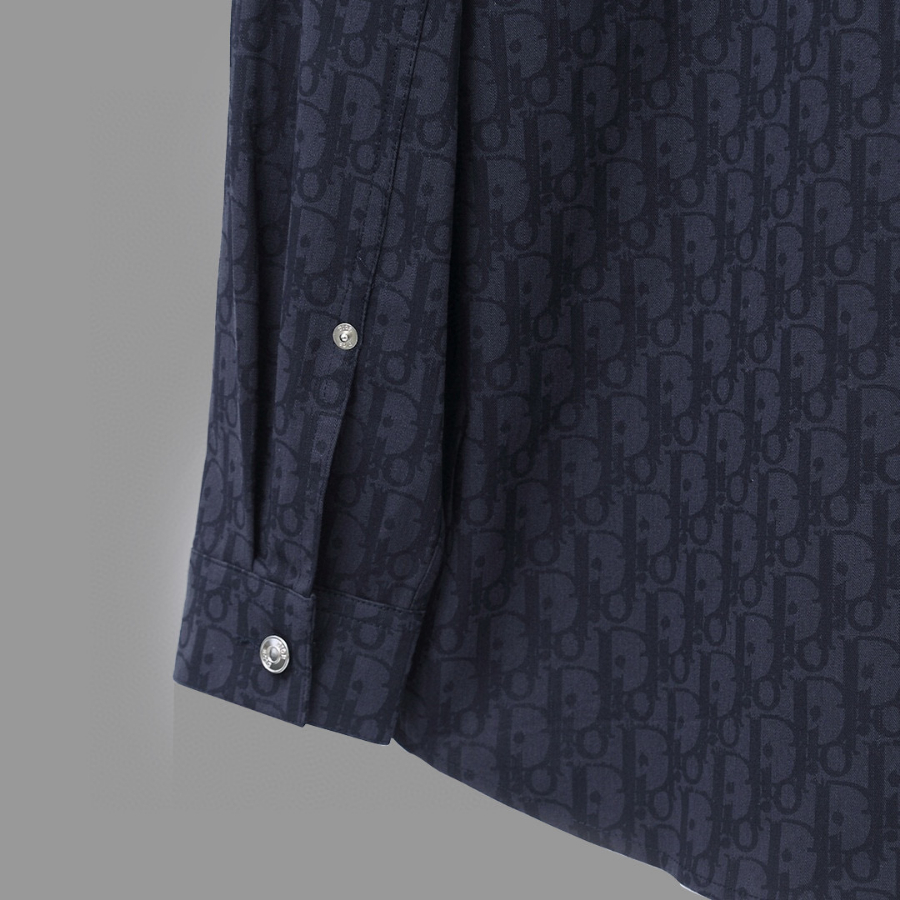 DIOR 로고 올오버 로고 자가드 셔츠 (Dior Oblique 패턴 시리즈) 9