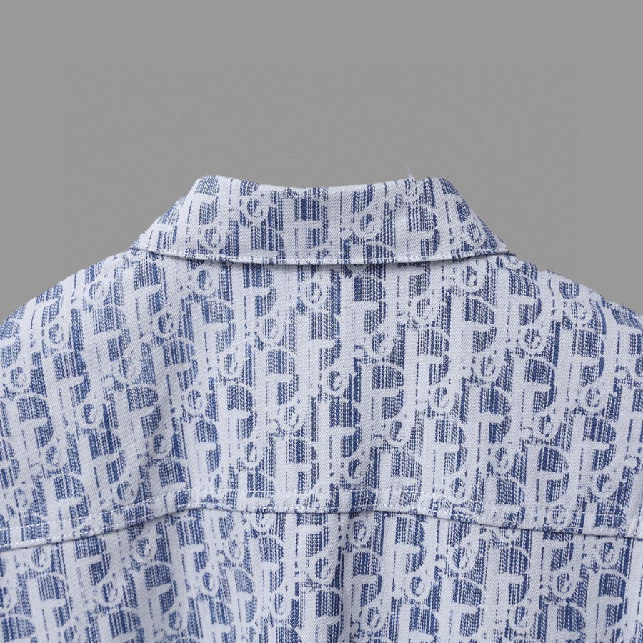 DIOR 로고 올오버 로고 자가드 셔츠 (Dior Oblique 패턴 시리즈) 5