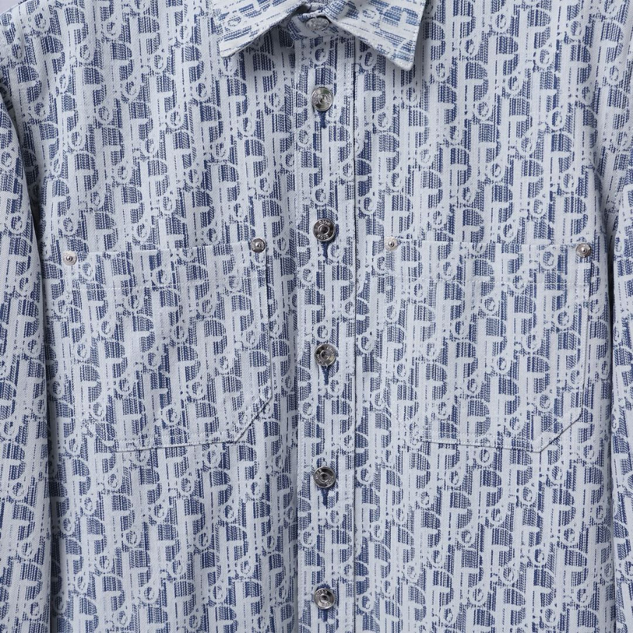 DIOR 로고 올오버 로고 자가드 셔츠 (Dior Oblique 패턴 시리즈) 7