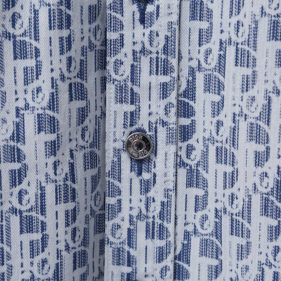 DIOR 로고 올오버 로고 자가드 셔츠 (Dior Oblique 패턴 시리즈) 9