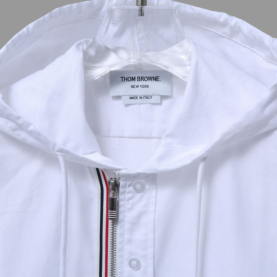 Thom Browne TB 후드 지퍼 셔츠 (삼선 디테일 클래식) 6
