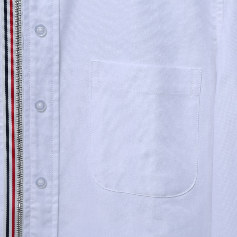 Thom Browne TB 후드 지퍼 셔츠 (삼선 디테일 클래식) 9