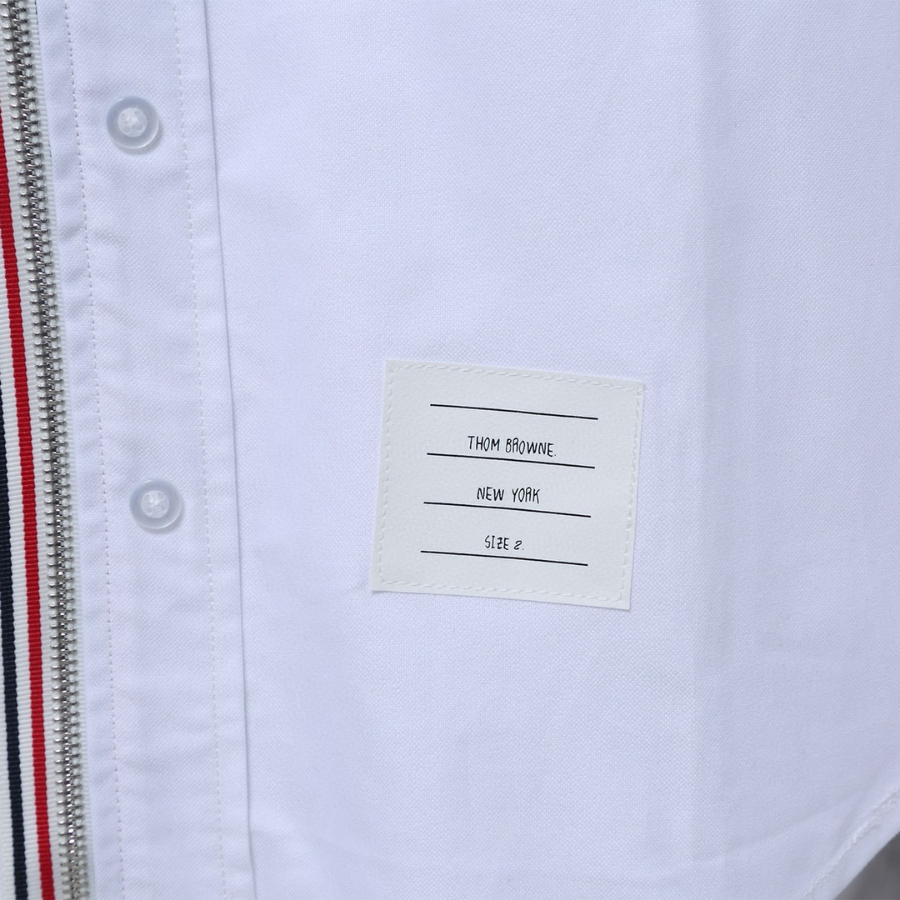 Thom Browne TB 후드 지퍼 셔츠 (삼선 디테일 클래식) 10