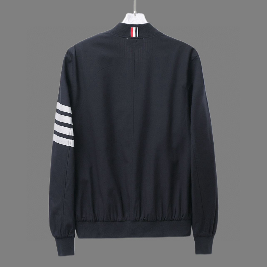 Thom Browne TB 울 블렌드 컬러 배색 야구 점퍼 3