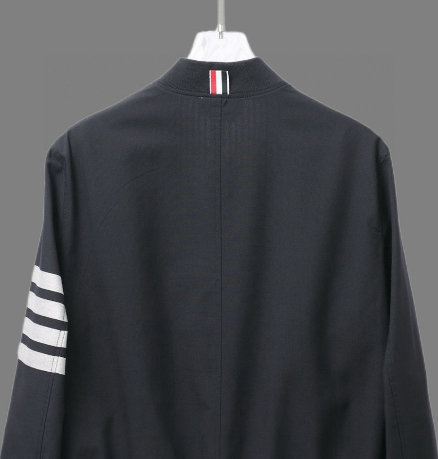 Thom Browne TB 울 블렌드 컬러 배색 야구 점퍼 6