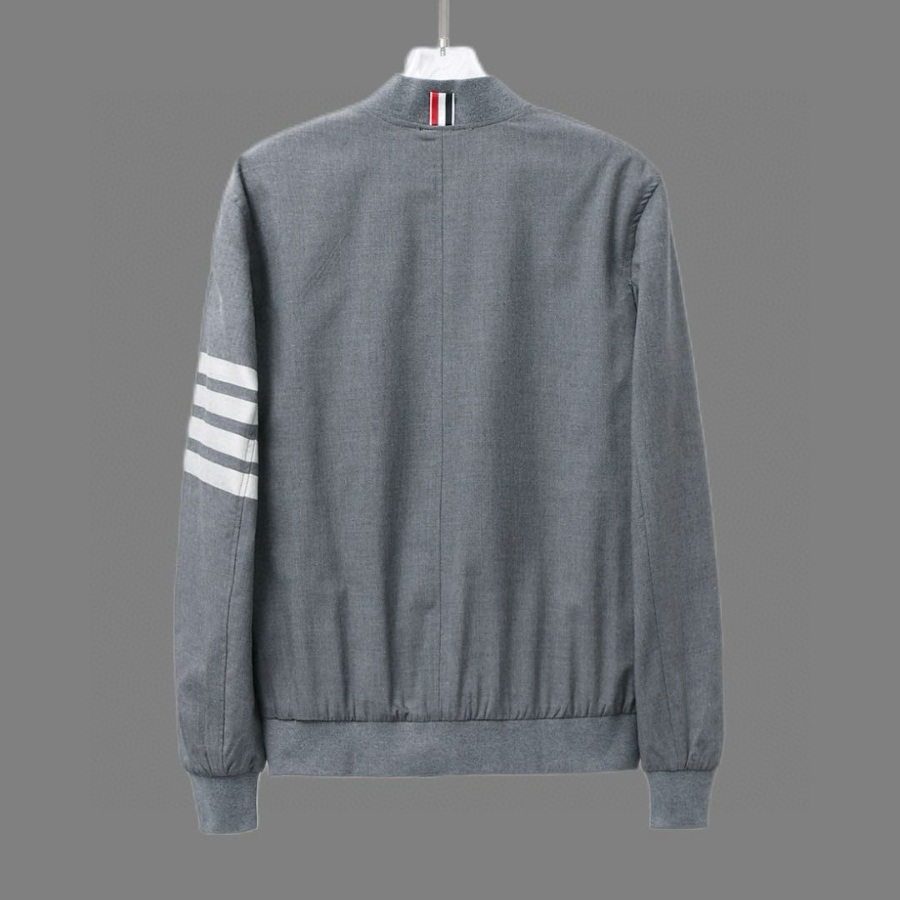 Thom Browne TB 울 블렌드 컬러 배색 야구 점퍼 4