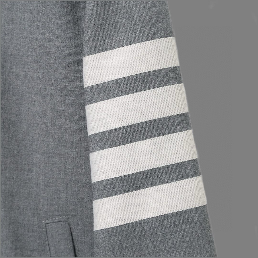 Thom Browne TB 울 블렌드 컬러 배색 야구 점퍼 8