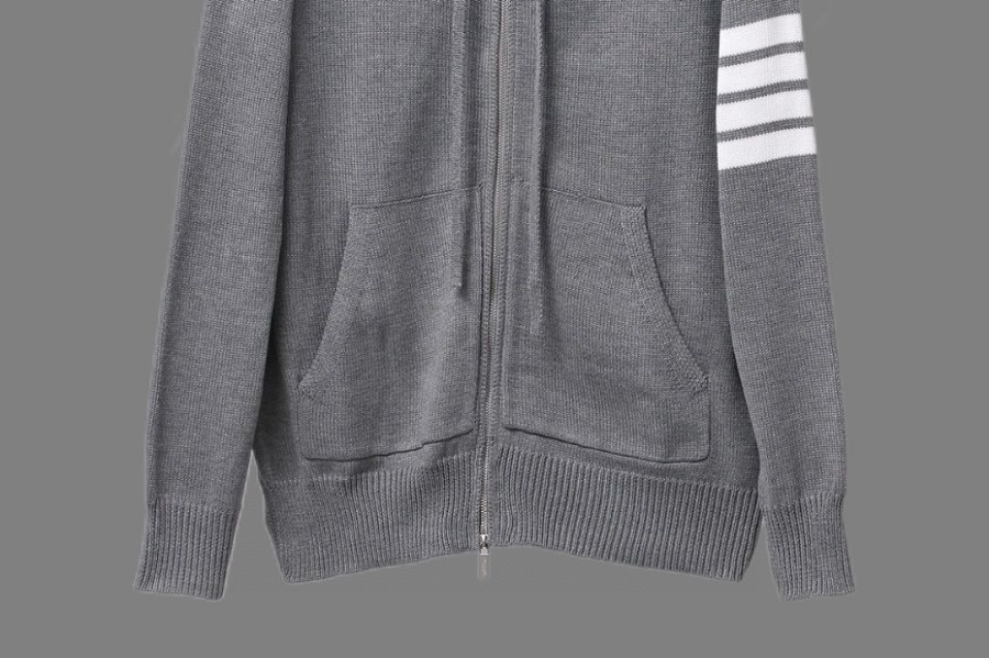 Thom Browne TB 요트 자수 순모 니트 후드 집업 6