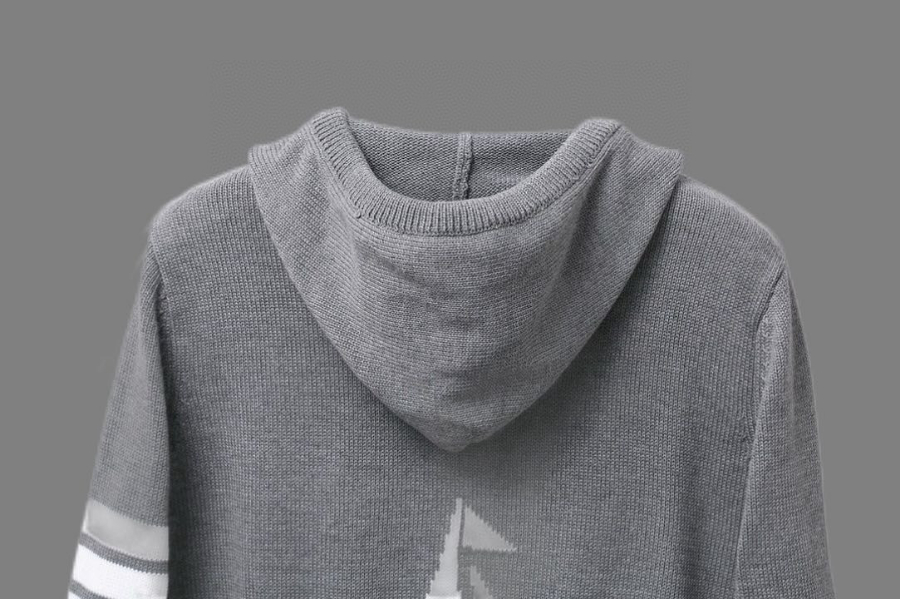 Thom Browne TB 요트 자수 순모 니트 후드 집업 8