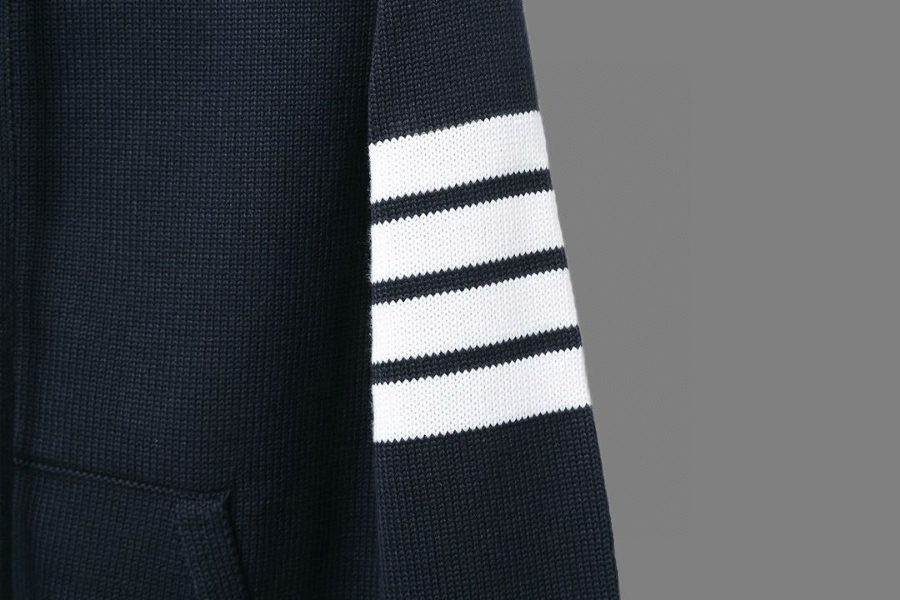 Thom Browne TB 요트 자수 순모 니트 후드 집업 7