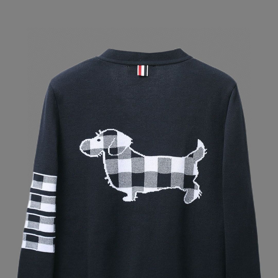 Thom Browne TB 강아지 자수 순모 가디건 (프리미엄 버전) 5