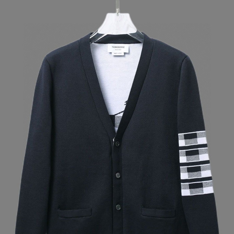 Thom Browne TB 강아지 자수 순모 가디건 (프리미엄 버전) 6