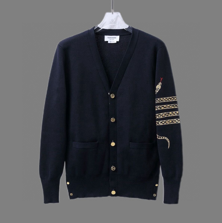 Thom Browne TB 스네이크 한정판 순모 가디건 (프리미엄 버전) 2