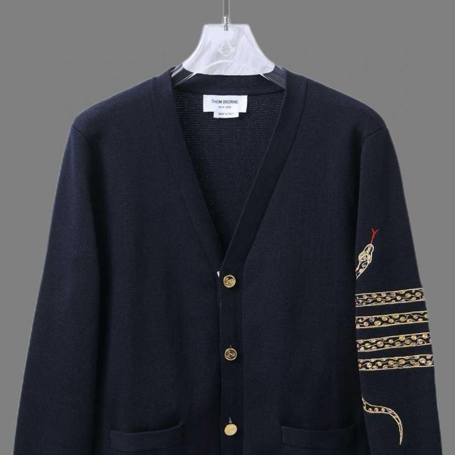 Thom Browne TB 스네이크 한정판 순모 가디건 (프리미엄 버전) 5
