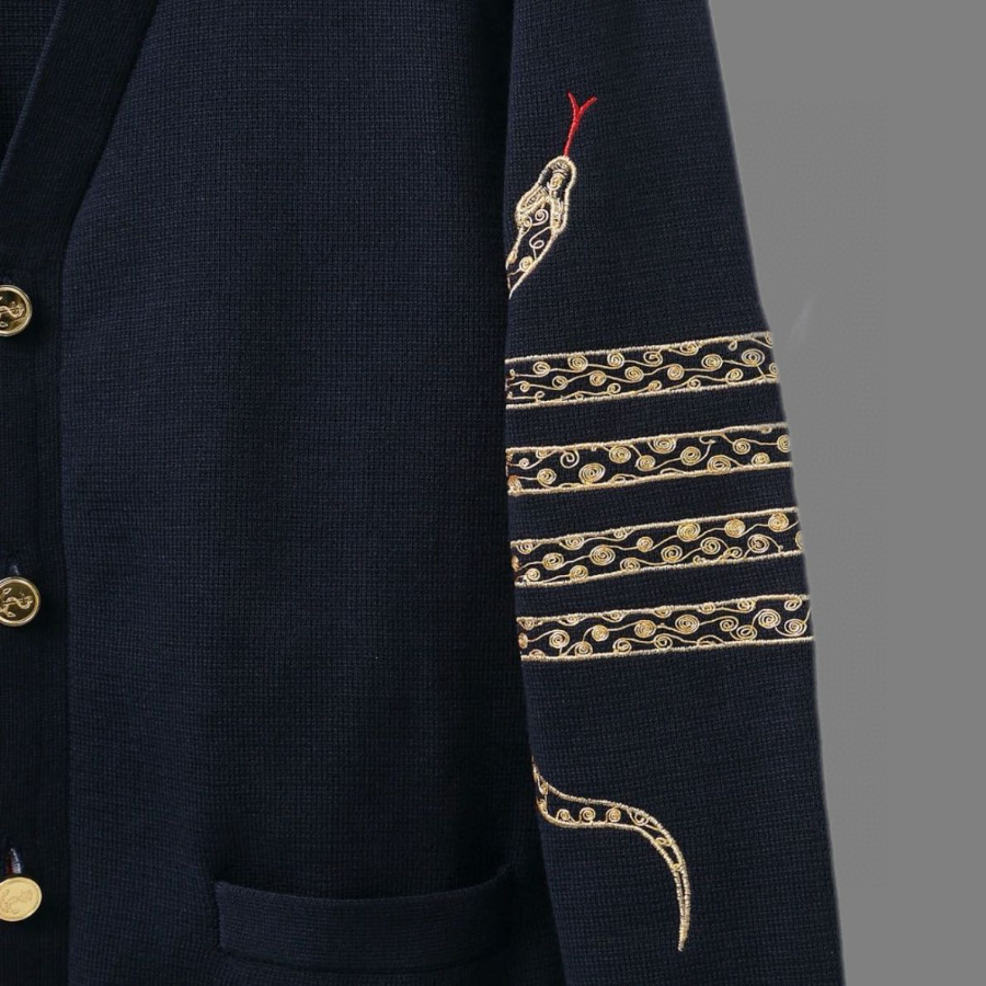 Thom Browne TB 스네이크 한정판 순모 가디건 (프리미엄 버전) 7