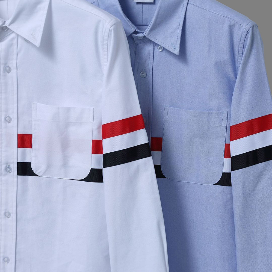 Thom Browne 톰브라운 스타일 와이드 밴드 스트라이프 셔츠 6