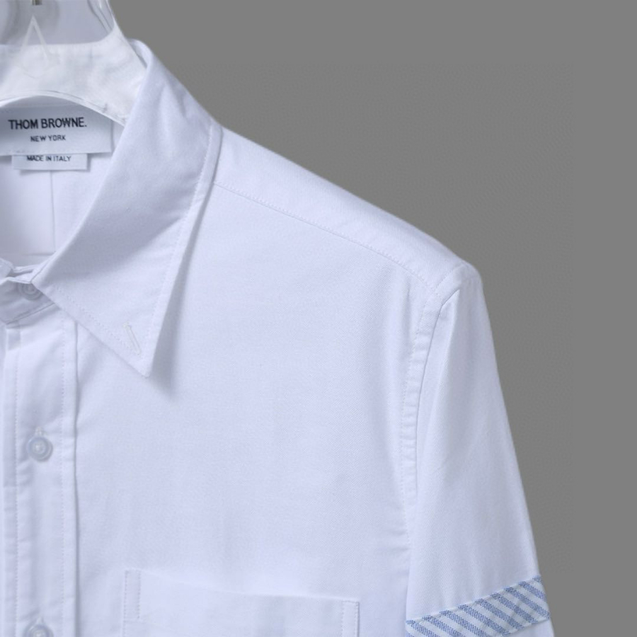 Thom Browne 톰브라운 스타일 사선 스트라이프 소매 셔츠 9