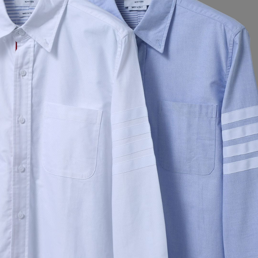 THOM BROWNE 톰브라운 TB 화이트 소매 라인 셔츠 6