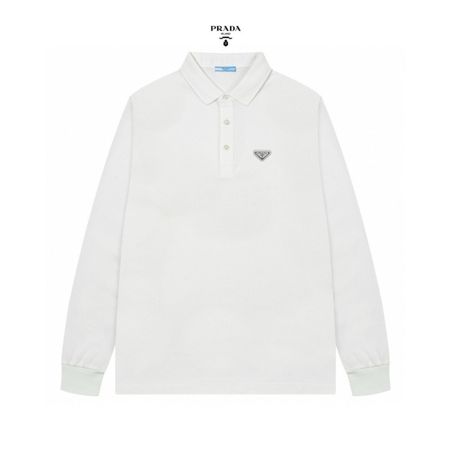 PRADA 프라다 남성 코튼 긴팔 폴로 셔츠 2