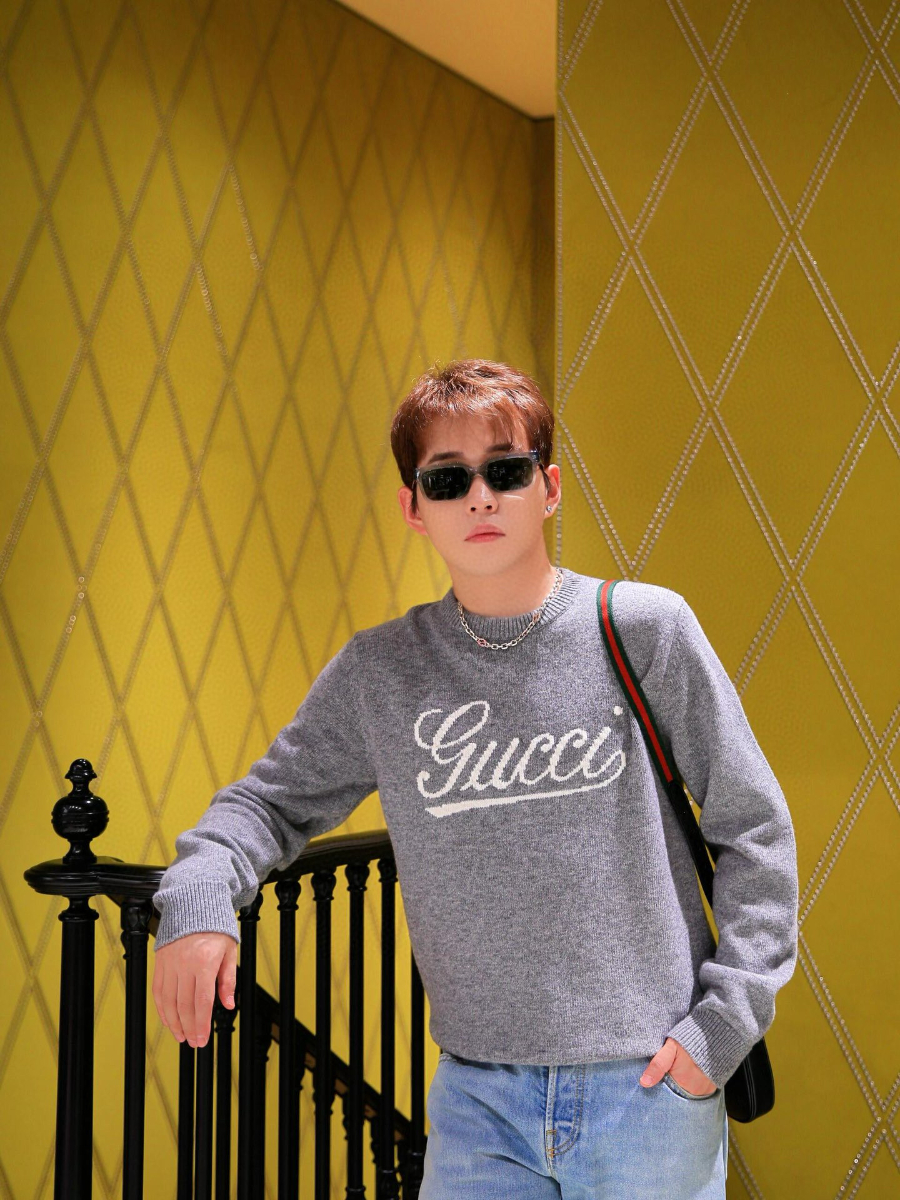 Gucci 구찌 로고 인타르시아 울 니트 스웨터 11