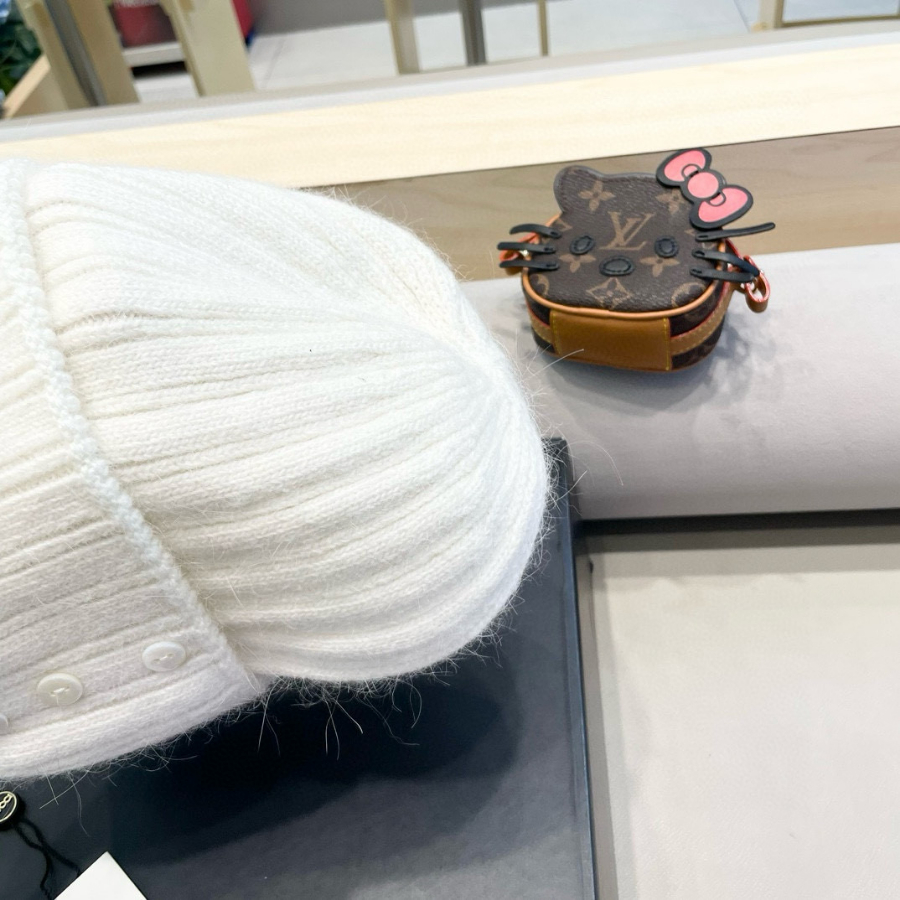 Gucci 구찌 GG 로고 니트 비니 - 겨울 보온 울 비니 6