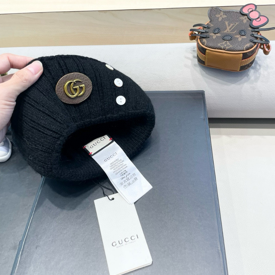 Gucci 구찌 GG 로고 골지 니트 비니 – 남녀공용 울 혼방 겨울모자 9