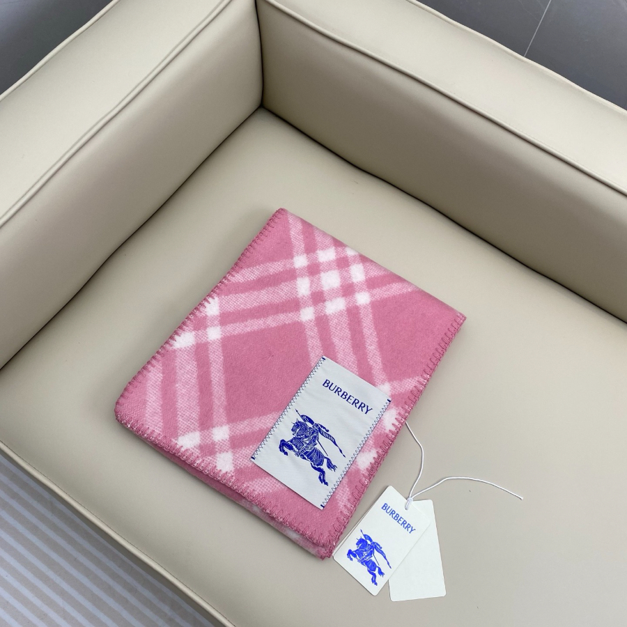 BURBERRY 버버리 클래식 체크 양모 머플러 핑크 2