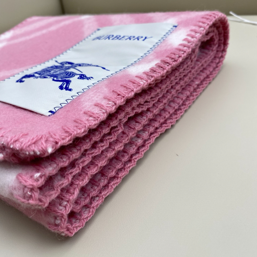 BURBERRY 버버리 클래식 체크 양모 머플러 핑크 6