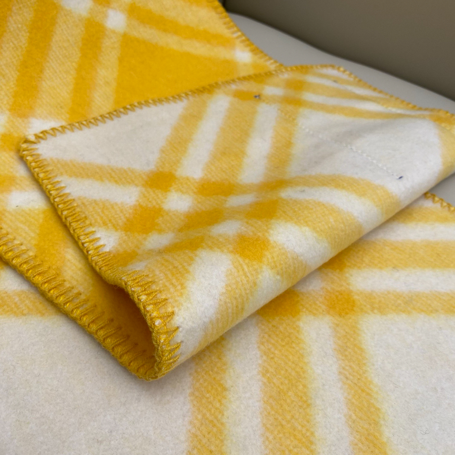 BURBERRY 버버리 클래식 체크 양모 머플러 옐로우 7