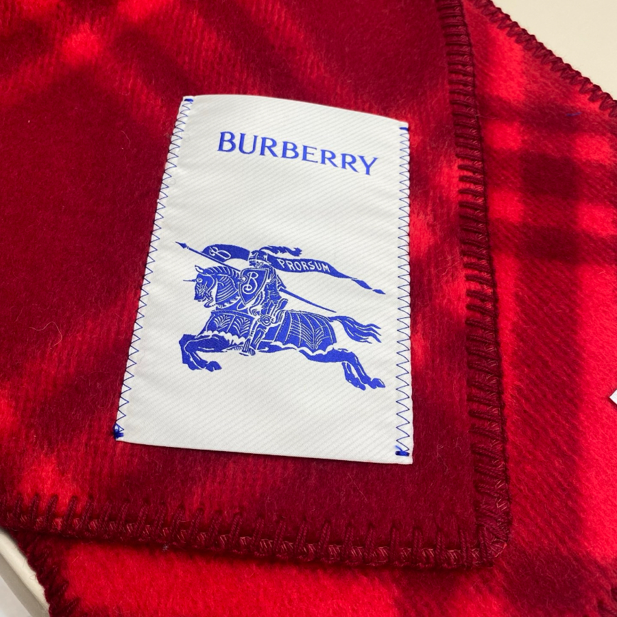 BURBERRY 버버리 클래식 체크 양모 머플러 레드 6