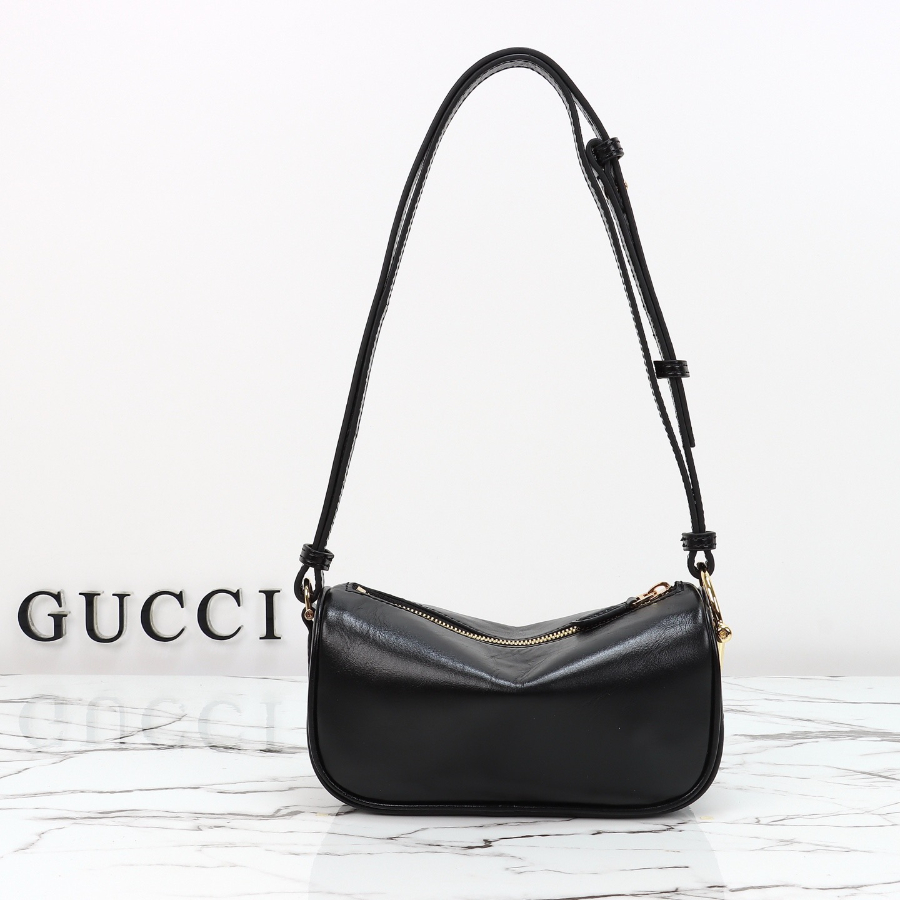 GUCCI 구찌 Half Horsebit 숄더백 19.5cm 에나멜블랙 3