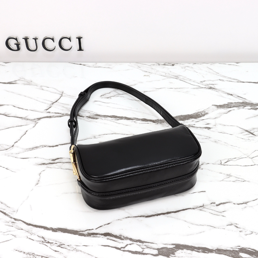 GUCCI 구찌 Half Horsebit 숄더백 19.5cm 에나멜블랙 8