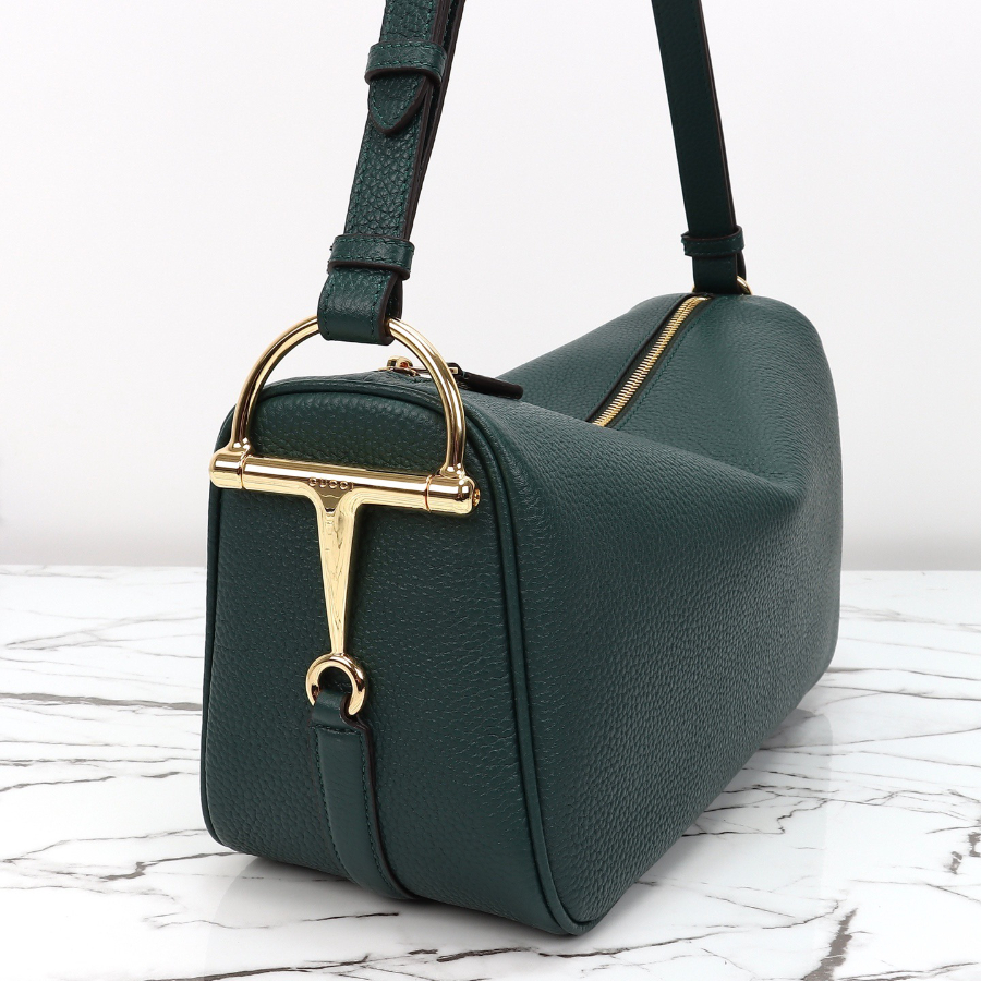 GUCCI 구찌 Half Horsebit 숄더백 31.5cm 다크민트 4