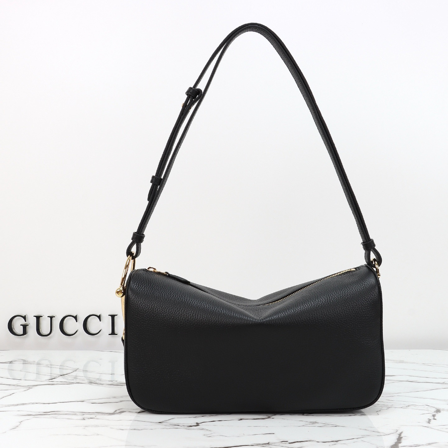 GUCCI 구찌 Half Horsebit 숄더백 31.5cm 카프레더블랙 4