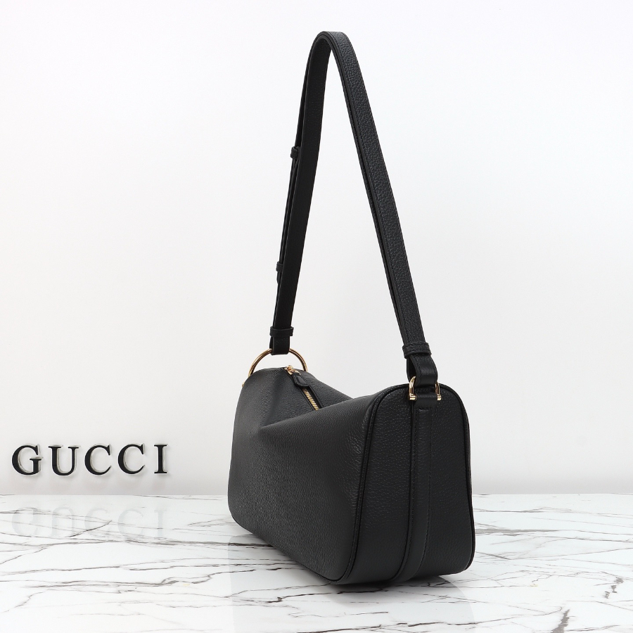 GUCCI 구찌 Half Horsebit 숄더백 31.5cm 카프레더블랙 5