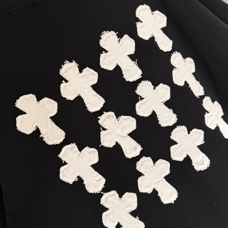 CHROME HEARTS 크롬하츠 FW2023 자수 패치 반팔 티셔츠 블랙 8